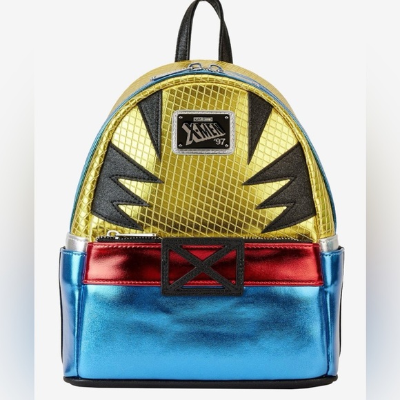 Loungefly X-Men Gold and Blue Backpack - Picture 1 of 8